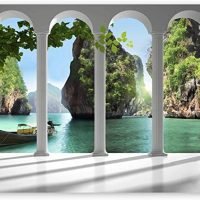 Cuadros de paisajes con ventanas